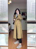 GARNUO卡其色風(fēng)衣外套女中長(zhǎng)款2025春秋季新款流行高級(jí)感小個(gè)子休閑大衣 卡其色 M【116-130斤】 曬單實(shí)拍圖