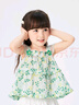 巴拉巴拉童裝女童套裝兒童短袖夏裝小碎花吊帶可愛(ài)燈籠褲 綠色調00344 130cm 曬單實(shí)拍圖