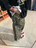 7家優(yōu)品三條杠條紋美式復(fù)古褲子痞帥高街傘兵工裝褲男夏季迷彩直筒闊腿褲 CRB-G53綠色 XL 曬單實拍圖