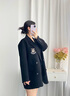 Teenie Weenie小熊毛呢大衣女秋冬綿羊毛雙面呢學(xué)院西裝毛呢大衣外套女 黑色 M (165) 曬單實(shí)拍圖
