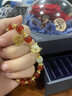 月石緣朱砂和田玉手鏈女手串十二生肖生日情人節新年送老婆禮物馬年 朱砂款+生肖龍+黃金福牌 曬單實(shí)拍圖