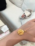 中國黃金（CHINA GOLD）絕色牡丹花黃金吊墜女足金媽媽款項鏈送長輩愛人媽媽 【京速達(dá)】絕色牡丹吊墜 約4.4g【贈925銀鏈】 曬單實拍圖