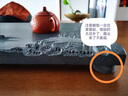 薈云軒天然烏金石茶盤客廳家用辦公室小型石頭茶臺石盤茶盤茶具托盤 60*30*3CM(烏金石) 曬單實拍圖