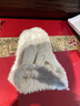 樂(lè )卡利可愛(ài)毛絨兔耳朵帽子女秋冬保暖針織帽護耳顯臉小冷帽包頭帽潮 可愛(ài)毛絨帽女秋冬【純白色】 曬單實(shí)拍圖