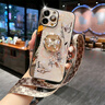 羅逸適用蘋果16ProMax手機殼新款鑲鉆支架iPhone15女生掛脖子16Pro全包防摔硅膠軟邊框保護套網(wǎng)紅 【金色蝶戀花】+長掛繩 蘋果16ProMax 曬單實拍圖
