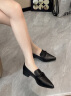 爱步（ECCO）穆勒鞋女 夏季尖头单鞋浅口粗跟软底皮鞋 型塑214243 黑色21424301001（羊皮） 39 晒单实拍图