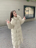 她芙（tafu）品牌女裝白鵝絨羽絨服女長(cháng)款2025冬季新款加厚過(guò)膝寬松保暖外套 科技灰 M 110-125斤 曬單實(shí)拍圖
