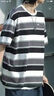 OEHE美式純棉條紋短袖T恤男士夏季潮流寬松上衣服情侶裝半袖打底衫男 黑色條紋 3XL （170-190斤） 曬單實(shí)拍圖