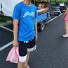 LI-NING KIDS李寧兒童短袖童裝男童女中大童夏季新款純棉青少年半袖打底衫 蒼藍(lán)色 253-2(25新款時(shí)尚） 150 曬單實(shí)拍圖