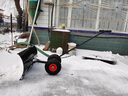 美科（MYTEC）推雪鏟帶輪大號推雪車戶外除雪神器推雪板清雪鏟家用收糧食推糧鏟 帶輪推雪車【單桿75*35cm】 曬單實拍圖
