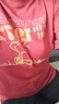 Semir[商場同款]史努比系列短袖T恤女中長款印花2024新款純棉秋裝 酒紅60957 175/96A/XXL 曬單實拍圖