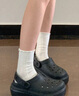 卡駱馳（crocs）洞洞鞋女鞋雪屋clog休閑鞋戶外沙灘涼鞋透氣厚底增高拖鞋男209347 209347-001/黑色/無(wú)智必星 38 (240mm) 39 曬單實(shí)拍圖