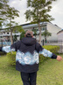 啄木鳥青少年外套男初高中學生夾克春秋季新款潮牌連帽沖鋒上衣服春裝 黑灰色 XL 曬單實拍圖