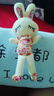紅運來(lái)小兔子毛絨玩具公仔玩偶布娃娃睡覺(jué)抱枕七夕情人節送女友老婆禮物 藍色余生都是你 1.3米（+小兔子） 曬單實(shí)拍圖