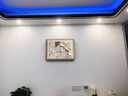 致匠心3D立體幾何電表箱裝飾畫(huà)侘寂風(fēng)配電箱餐廳掛畫(huà)高級感電箱遮擋壁畫(huà) A款-微光暖意【黑色鋁合金框】 50*40 (內框45-35，覆蓋35-25cm) 左推拉+uv精雕畫(huà)芯 曬單實(shí)拍圖