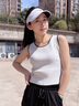 FIRSTSTATION【商場(chǎng)同款】大雅家經(jīng)典圓領(lǐng)撞色針織背心毛衣女24春夏新款9001A 白色 160/84A/M 曬單實(shí)拍圖