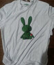 GXG男裝 多色圓領(lǐng)短袖T恤兔子老花圖案 夏季新款 灰色 M 曬單實(shí)拍圖