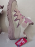 芭比童鞋女童單里運動(dòng)鞋休閑鞋女童旋鈕扣登山鞋 DA6227 粉白 36碼 曬單實(shí)拍圖
