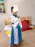 耀王兒童六一國學(xué)服古裝中大童漢服男女童三字經(jīng)弟子規中秋演出服KJ-9 湖藍拼接直袖 150 曬單實(shí)拍圖