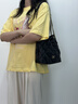 夢(mèng)特嬌（MONTAGUT）2025新款包包女包流浪包羊皮單肩斜挎包百搭高級感時(shí)尚包子母包 黑色 曬單實(shí)拍圖