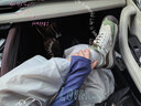 Jeep吉普女鞋運動(dòng)鞋女輕便軟底跑步免系帶厚底戶(hù)外徒步鞋 白綠色 36  曬單實(shí)拍圖