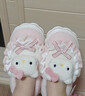 木清清玉桂狗棉拖鞋女秋冬新款保暖室內家居厚底增高全包跟可愛(ài)毛毛拖鞋 【松糕款凱蒂貓】毛毛拖 36-37（適合35-36腳） 曬單實(shí)拍圖
