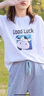 G.DUCKKIDS小黃鴨女童短袖套裝2025年新款韓版女孩夏季t恤大童薄款休閑運動(dòng) 白色 180 建議身高165CM左右 曬單實(shí)拍圖