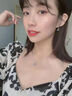 之巖（ZhiYan）輕奢銀項(xiàng)鏈女士天使心吊墜銀飾鎖骨鏈時(shí)尚飾品送女友老婆生日禮物 雪花項(xiàng)鏈-藍(lán)鋯 【精美禮盒】 曬單實(shí)拍圖