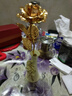 永隆金號金箔玫瑰花創(chuàng)意表白情人節(jié)禮物520送女友送老婆定制生日桌面擺件 玫瑰大號 鑲納米微雕版+陶瓷瓶 曬單實(shí)拍圖