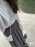 ELLE【學(xué)院百褶裙】灰色高腰顯瘦半身裙女2025春季新款小個子短裙 深灰 L 曬單實(shí)拍圖