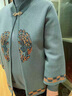俞兆林（YUZHAOLIN）奶奶秋裝外套中老年女裝60歲70媽媽裝針織兩件套裝老人老太太毛衣 FX3134988 綠色 XL 推薦(90-105斤) 曬單實拍圖