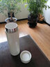 純陶瓷內膽保溫杯非涂層茶水分離杯高顏值男女士泡茶杯學(xué)生辦公室 珍珠白【不帶茶隔】 曬單實(shí)拍圖