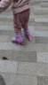迪士尼（Disney）轮滑鞋儿童闪光初学溜冰鞋女童可调旱冰直排滑轮鞋 冰雪奇缘粉色L 实拍图