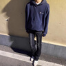 衣然呈品修身牛仔褲男春夏季美式高街復(fù)古水洗加厚微喇彈力休閑顯瘦褲子男 黑色 XL 【建議120-140斤】 曬單實(shí)拍圖