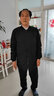 雅鹿中老年羽絨服男加厚活里活面外套中長款連帽爸爸裝寬松可脫卸內(nèi)膽 09960黑色 (升級加絨加厚) XL (180) 適合130-150斤 曬單實(shí)拍圖