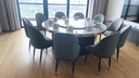 紀嘉菲居輕奢高檔大理石電動(dòng)餐桌酒店餐廳大圓桌現代簡(jiǎn)約家用大戶(hù)型吃飯桌 2米餐桌（帶手動(dòng)轉盤(pán)）+10椅 曬單實(shí)拍圖
