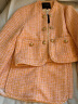 Maje2023夏季新款女装法式时尚气质高腰格子花呢半身裙MFPJU00993 桔色 T36 晒单实拍图