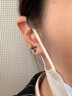 自由說三角形耳釘男小眾高級感簡約百搭美式嘻哈黑色冷淡風男生痞帥耳飾 單只 曬單實拍圖