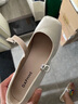 達芙妮高跟鞋女粗跟2025新款春季瑪麗珍鞋女士單鞋百搭品牌女鞋 米色 37 標準碼 曬單實(shí)拍圖