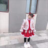 A 21 FUNB兒童拜年服女童漢服春秋小女孩蛇年過(guò)年服女寶寶新年衣服喜慶童裝 紅色拜年服 加棉(+頭飾+眉心 加厚 130 曬單實(shí)拍圖