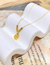 中國黃金（CHINA GOLD）黃金項(xiàng)鏈女足金福袋算盤轉(zhuǎn)運(yùn)珠 七夕情人節(jié)禮物送女友老婆 福袋算盤吊墜約0.3克*配銀鏈 曬單實(shí)拍圖