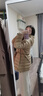 S.DEER圣迪奧女裝時(shí)尚連帽寬松羽絨服S23463105 紅棕/29 S 160 曬單實(shí)拍圖