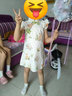 蓓馨貝（Beixinbei）女童旗袍連衣裙夏裝2024新款女寶寶衣服洋氣兒童裝新中式國風裙子 米色卡通旗袍裙 90 建議1歲左右 曬單實拍圖