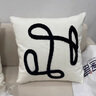 沙發(fā)靠枕客廳ins風(fēng)幾何簡(jiǎn)約黑白棋盤(pán)格靠墊輕奢雙面抱枕不含芯 幾何線(xiàn)條(45*45cm) 含芯 曬單實(shí)拍圖
