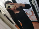 禾戀淑針織連衣裙女春季配大衣長裙打底裙子內搭小香風毛衣裙魚尾包臀裙 V領修身針織連衣裙【黑色】 均碼 曬單實拍圖