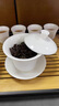 唐帕冰種玉瓷功夫茶具茶杯套裝家用德化羊脂玉白瓷蓋碗茶杯禮盒裝11頭 竹段杯套裝 曬單實(shí)拍圖