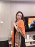 MAINLYKITTY披肩女2025新款高級感外搭空調房辦公室大披肩送女友禮物 禮盒裝 【艾瑪橘色】送女朋友實(shí)用老婆 曬單實(shí)拍圖
