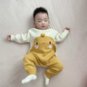 幼歌（YOUGE）嬰幼兒軟萌童趣繡花柔軟動(dòng)物爬服寬松舒適軟綿連體衣潮 鵝黃小雞 80cm 曬單實(shí)拍圖
