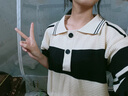 喜詩(shī)萊 CESLAY2025背帶裙套裝女秋季新款時(shí)尚牛仔背帶褲學(xué)院風(fēng)韓版寬松短袖t恤 條紋針織衫+黑色背帶裙(兩件套) S 【建議75--95斤】 曬單實(shí)拍圖