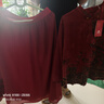 皮爾卡丹喜婆婆婚宴裝年輕媽I媽結婚禮服高貴女春秋旗袍連衣裙套裝小個(gè)子 紅色 2XL 曬單實(shí)拍圖